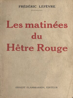 cover image of Les matinées du Hêtre Rouge